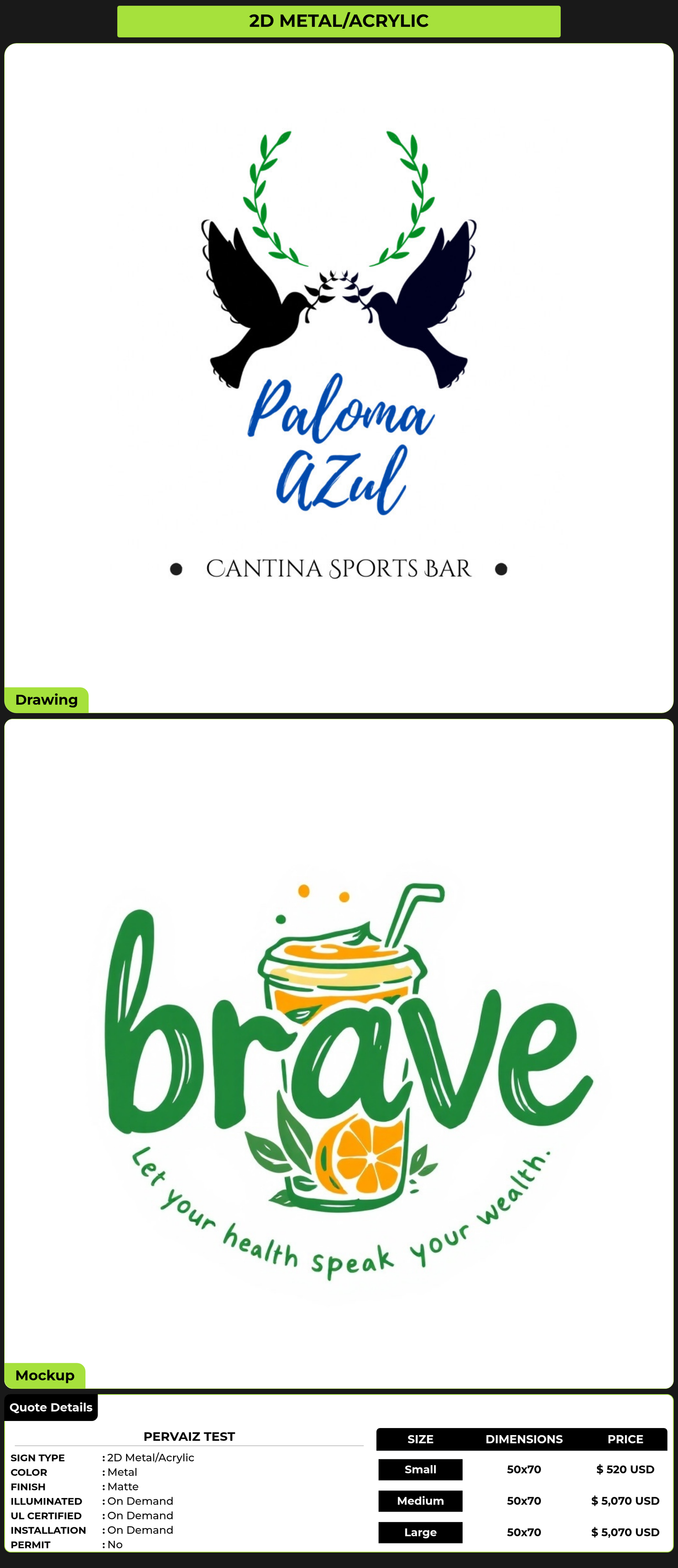 CUSTOM MOCKUP SIGN FOR Pervaiz Test