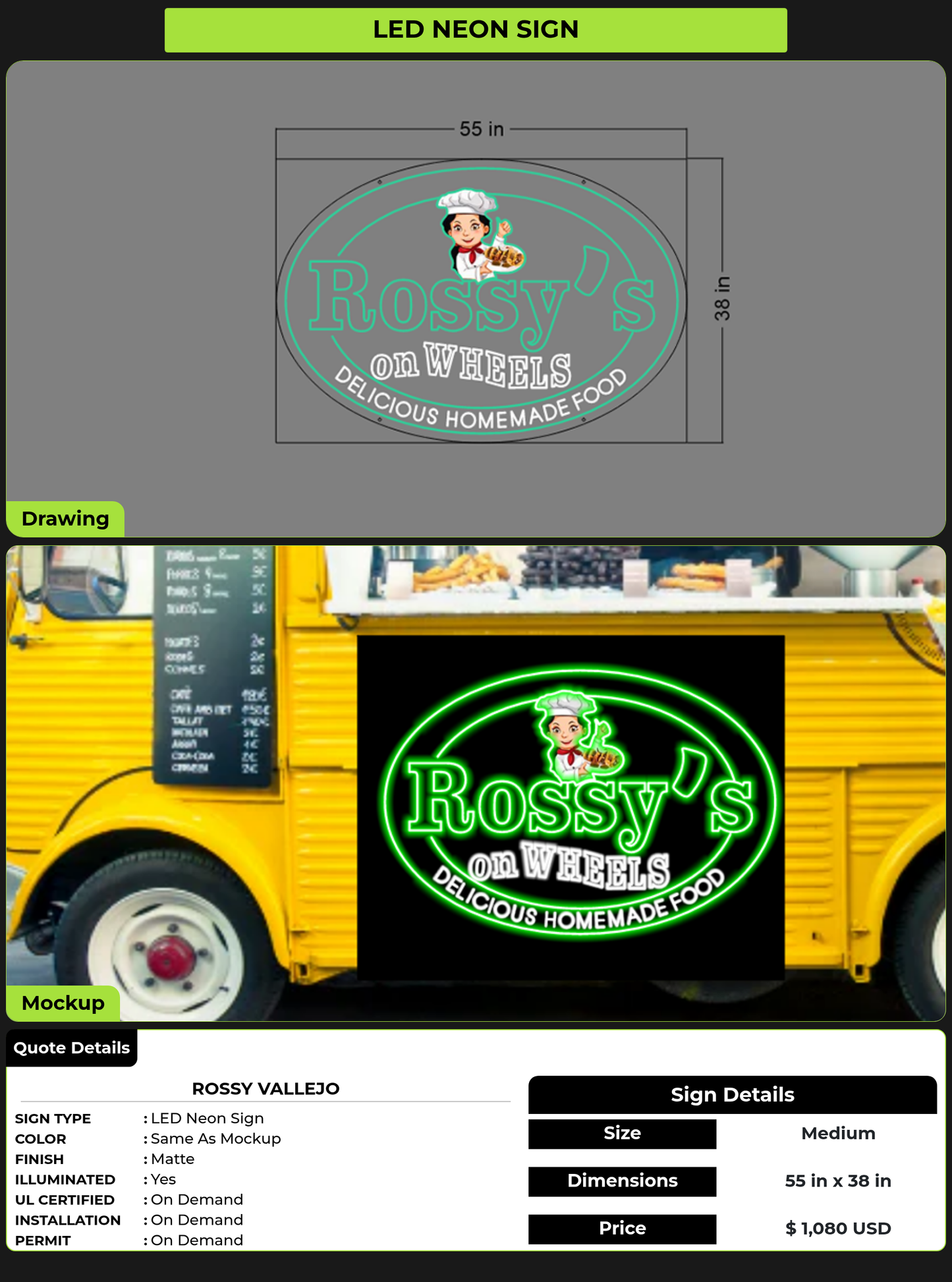 CUSTOM MOCKUP SIGN FOR Rossy Vallejo