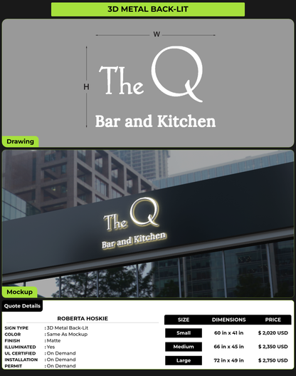 CUSTOM MOCKUP SIGN FOR Roberta Hoskie