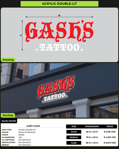 CUSTOM MOCKUP SIGN FOR Gary Gash