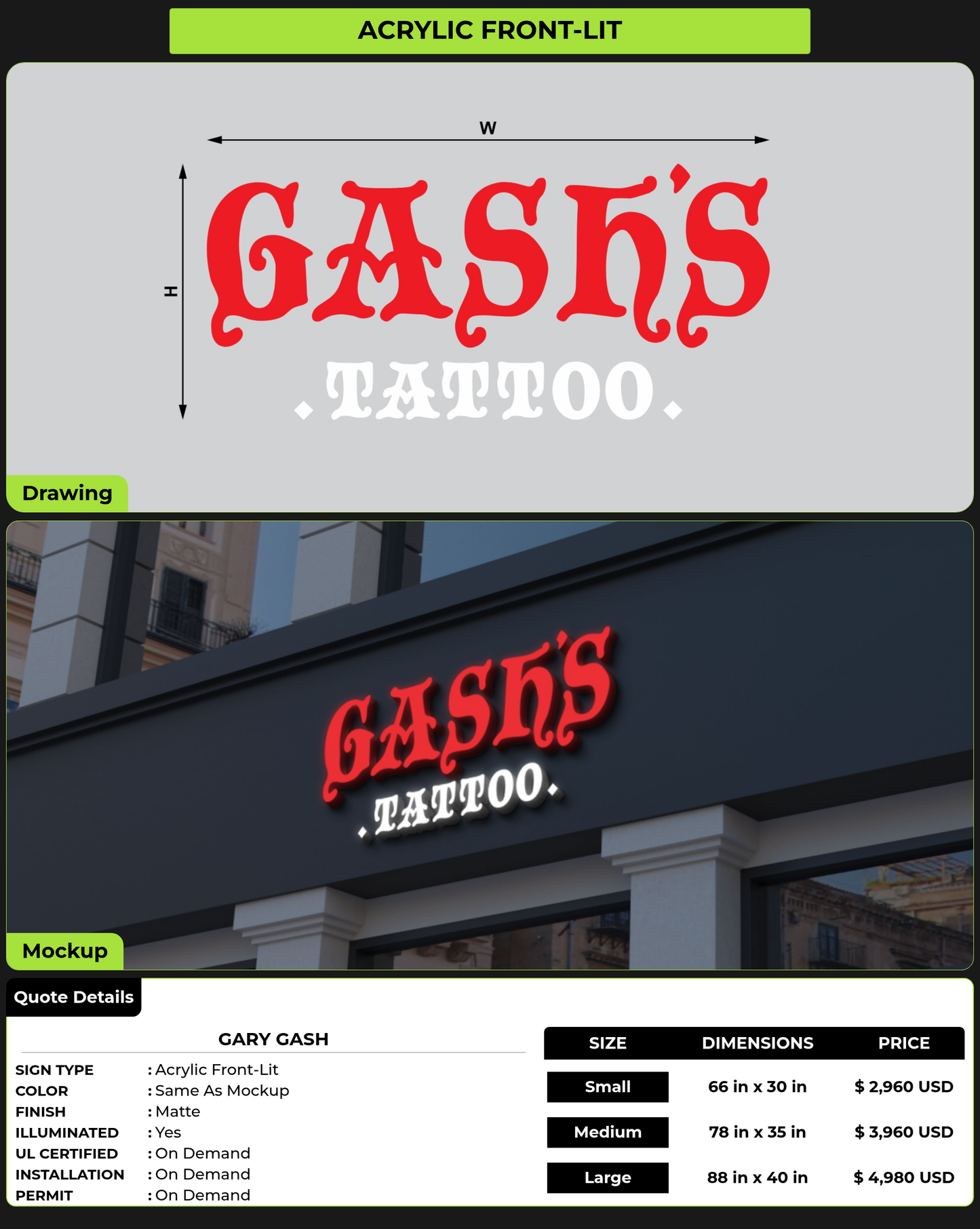 CUSTOM MOCKUP SIGN FOR Gary Gash
