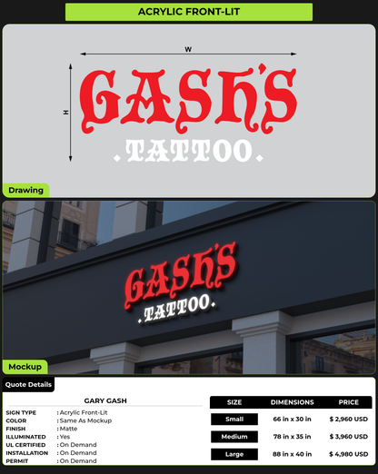 CUSTOM MOCKUP SIGN FOR Gary Gash