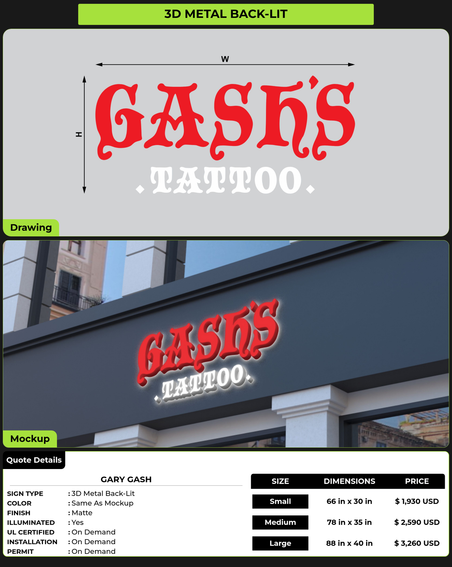 CUSTOM MOCKUP SIGN FOR Gary Gash