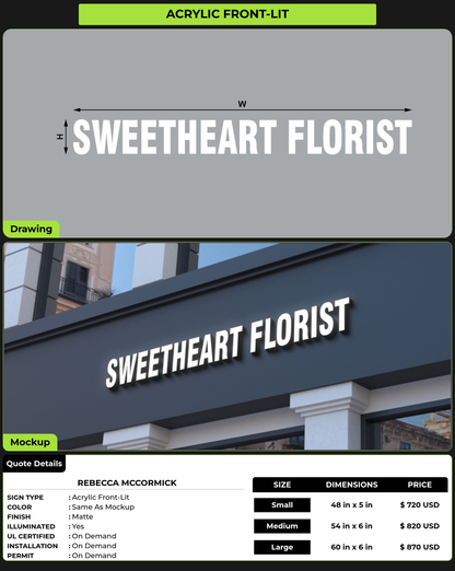CUSTOM MOCKUP SIGN FOR rebecca McCormick