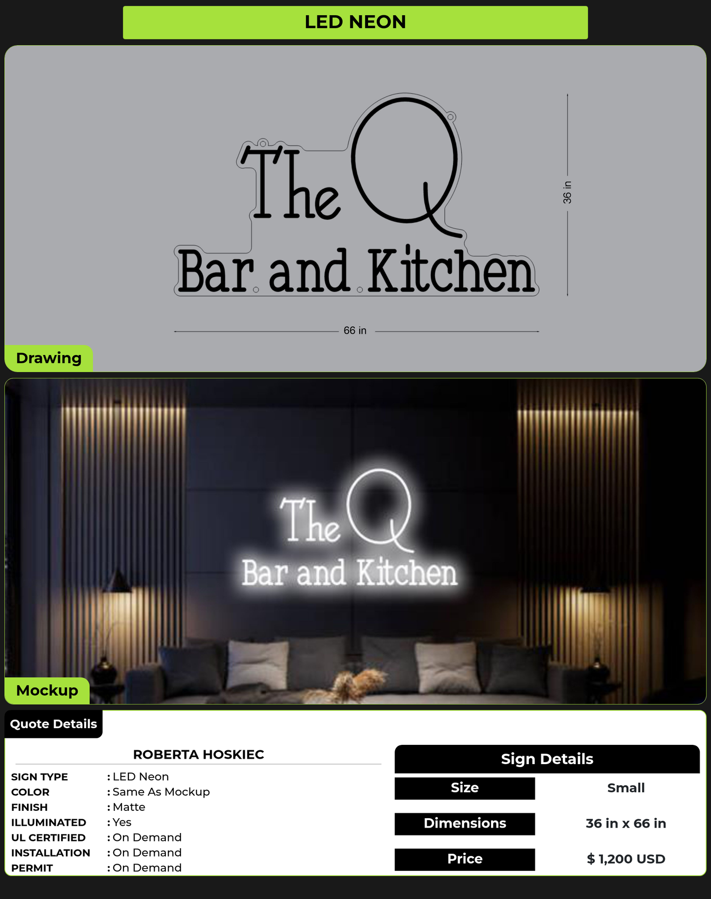 CUSTOM MOCKUP SIGN FOR Roberta HoskieC