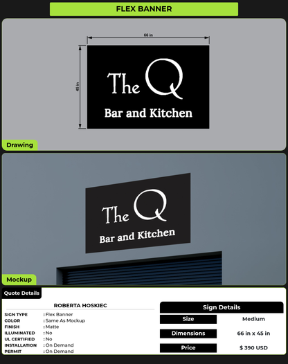 CUSTOM MOCKUP SIGN FOR Roberta HoskieC